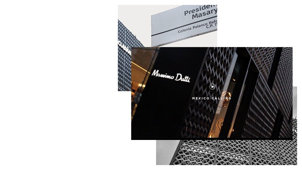 Dark metallic screen covers Massimo Dutti store in Mexico City by SMA