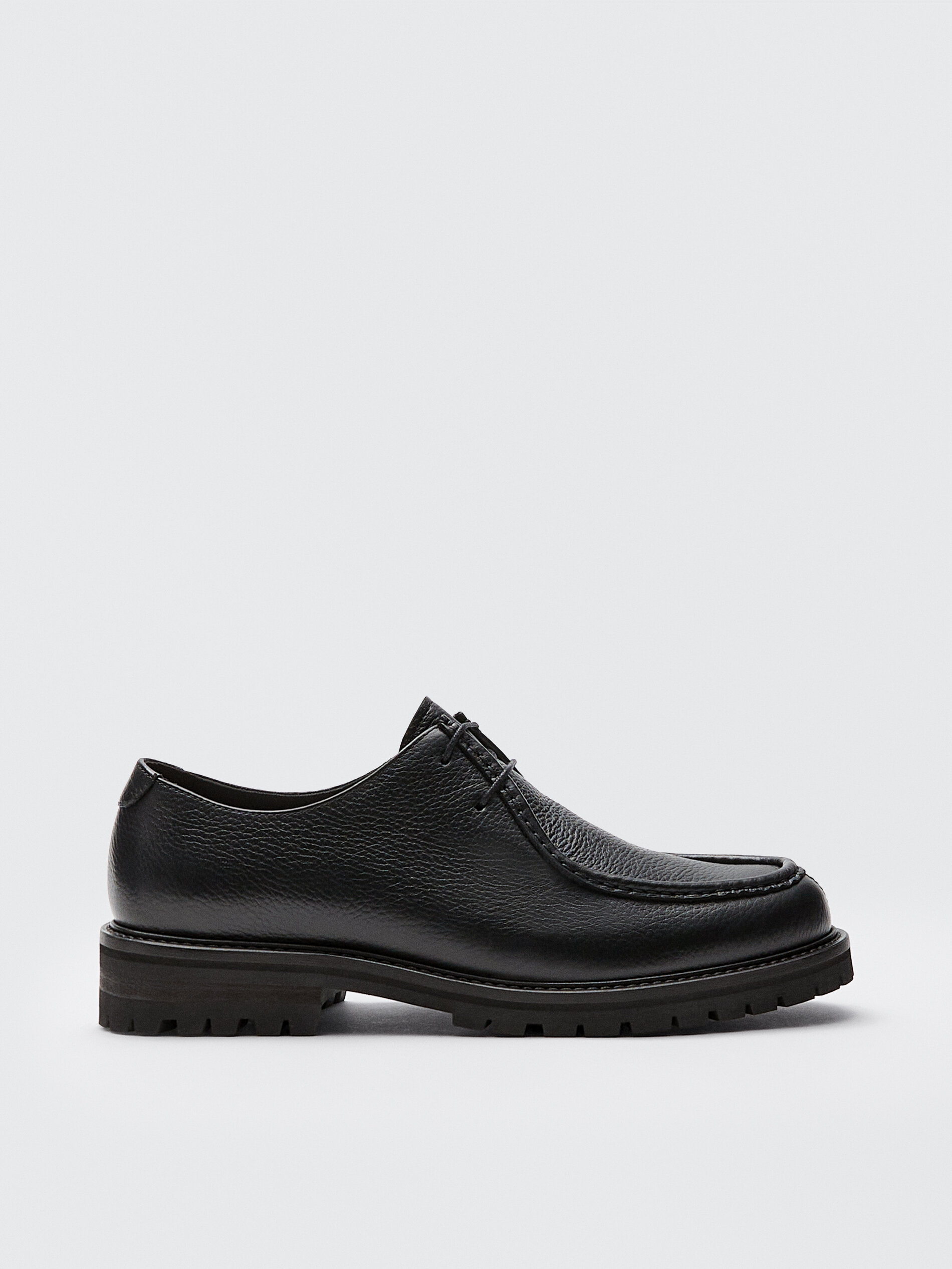 BLACK NAPPA LEATHER SHOES 