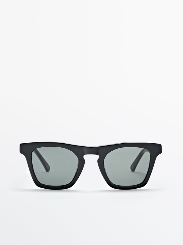 SQUARE SUNGLASSES WITH RESIN FRAMES