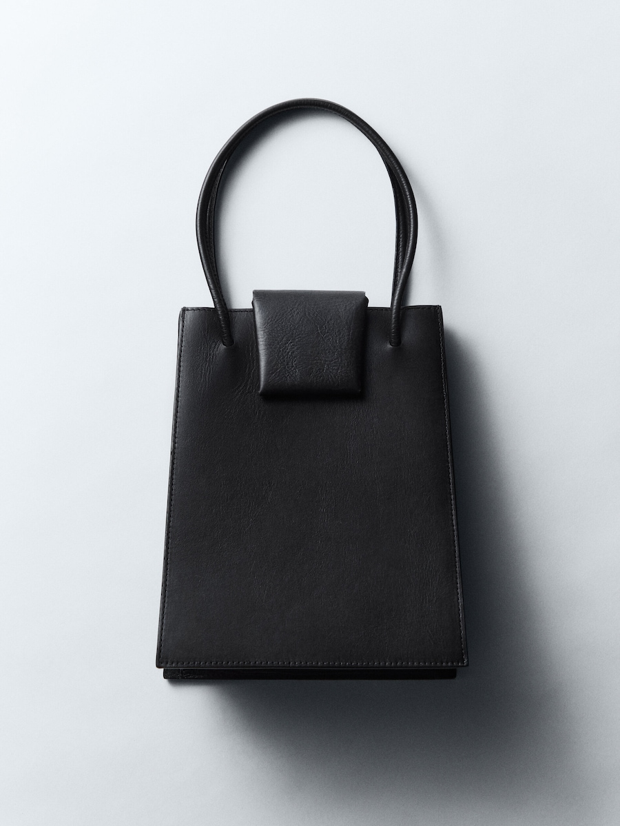 leather mini tote bag 