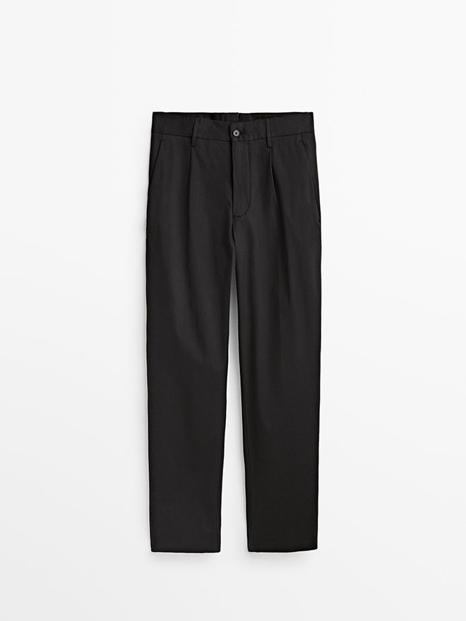DARTED WIDE FIT CHINOS  