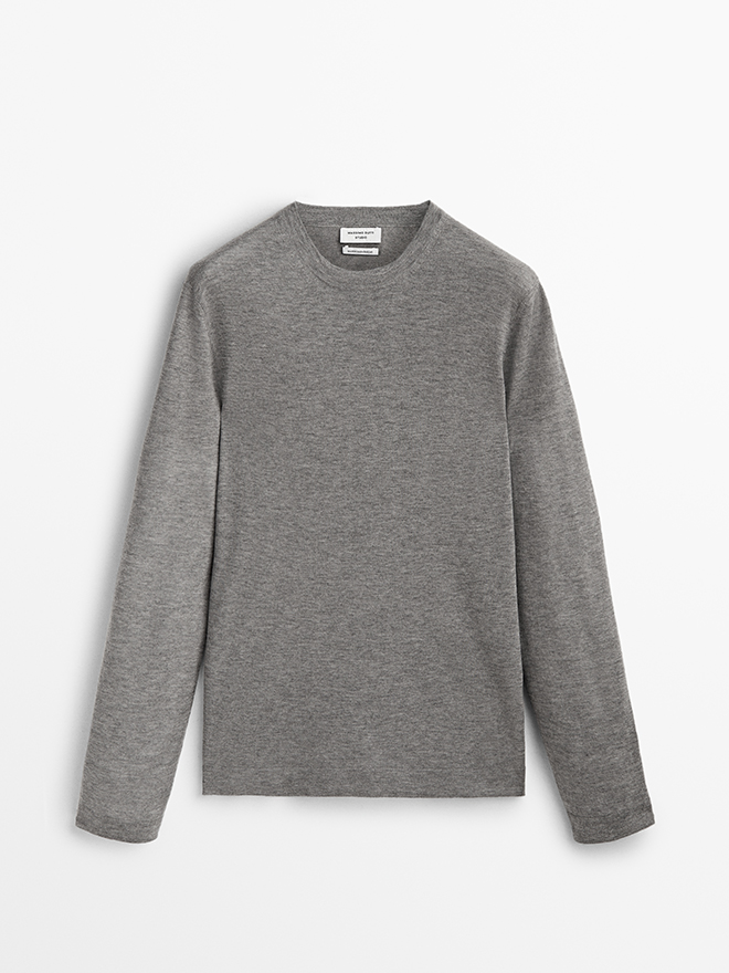100% WOOL AND CASHMERE SWEATER 