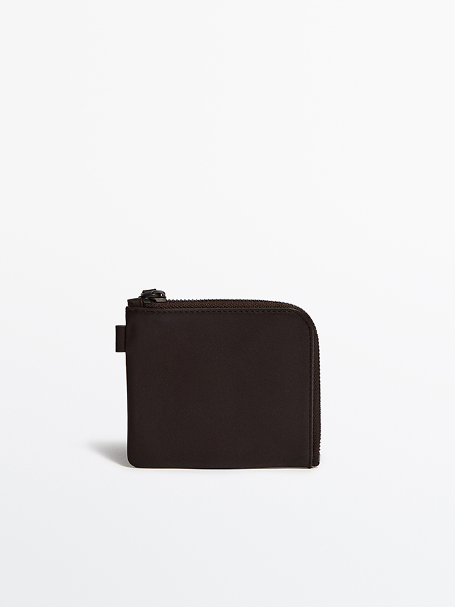 LEATHER WALLET WITH ZIP 