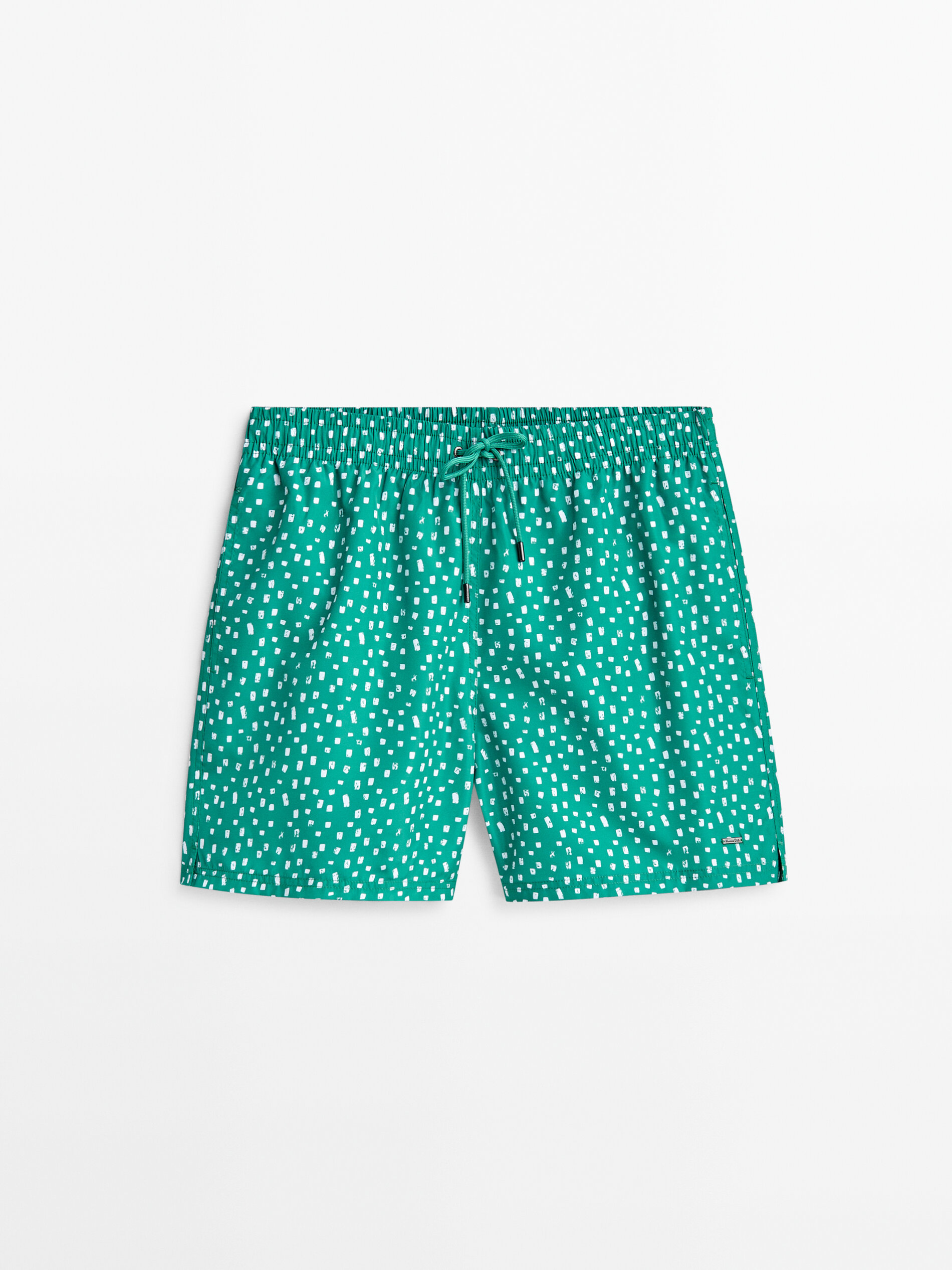 GEOMETRIC PRINT SWIMMING TRUNKS 