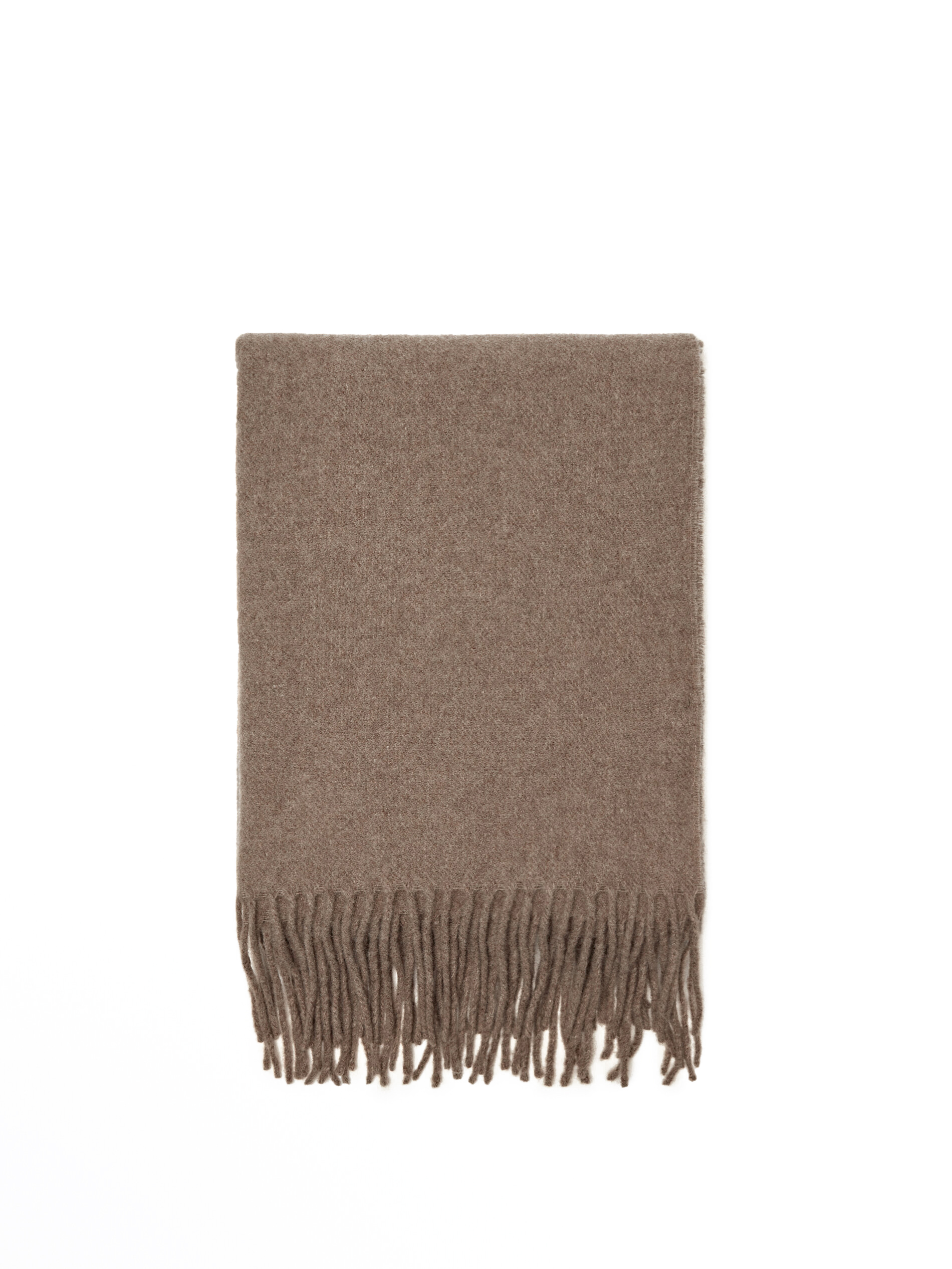 100% WOOL SCARF WITH FRINGE DETAIL
