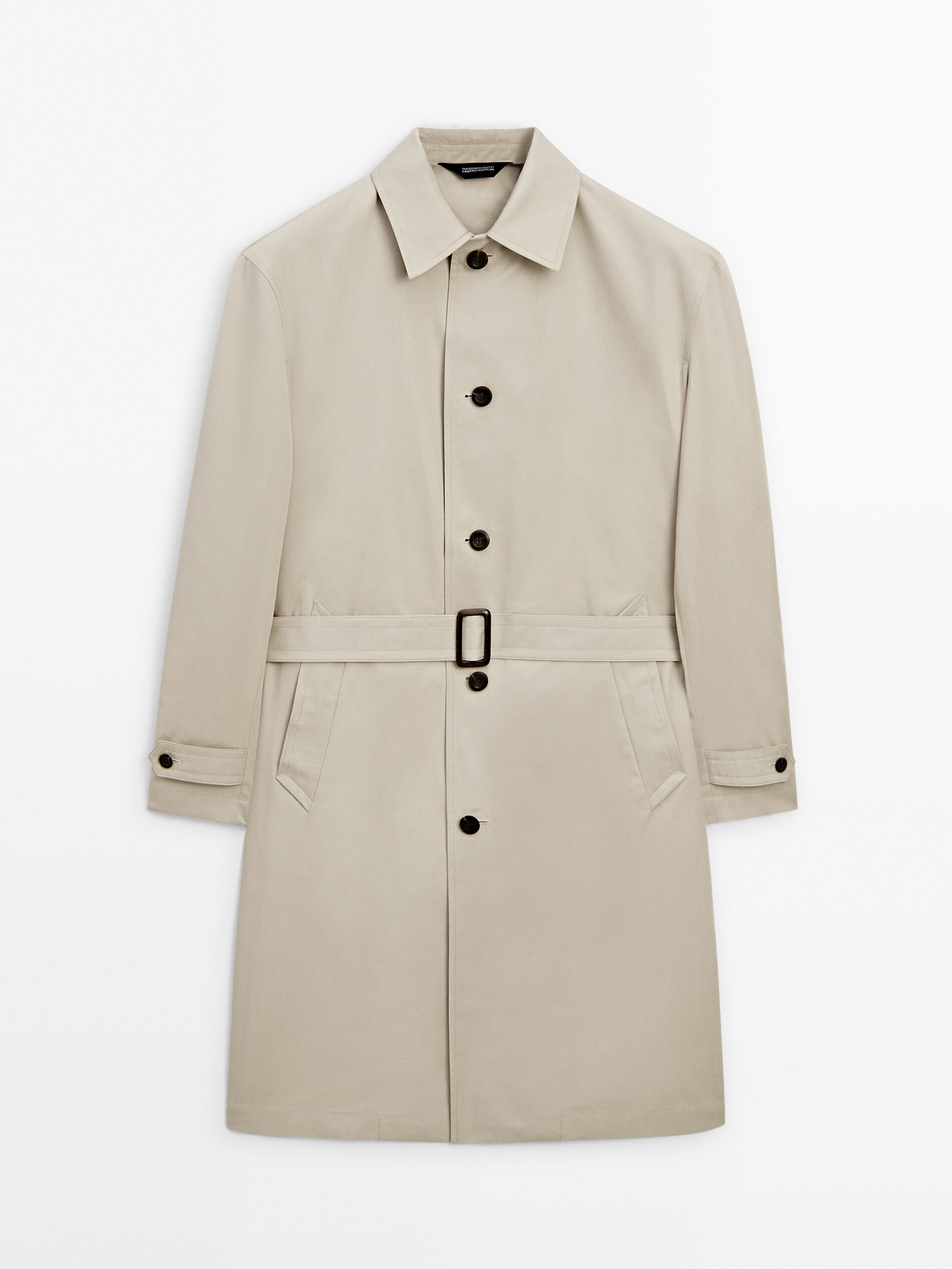 BELTED TRENCH COAT WITH BUTTONS - LIMITED EDITION