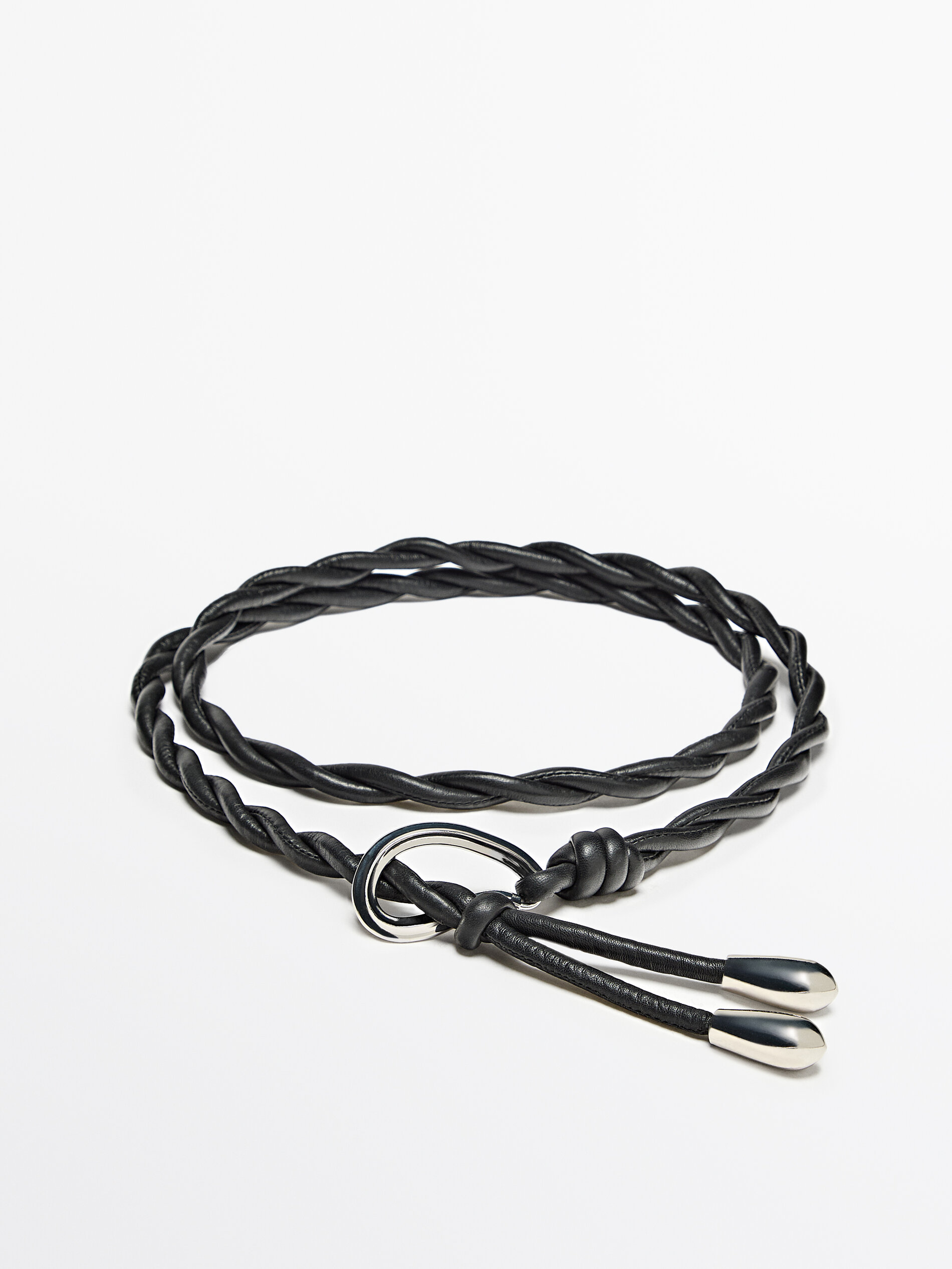 NAPPA LEATHER BRAIDED CORD BELT - LIMITED EDITION