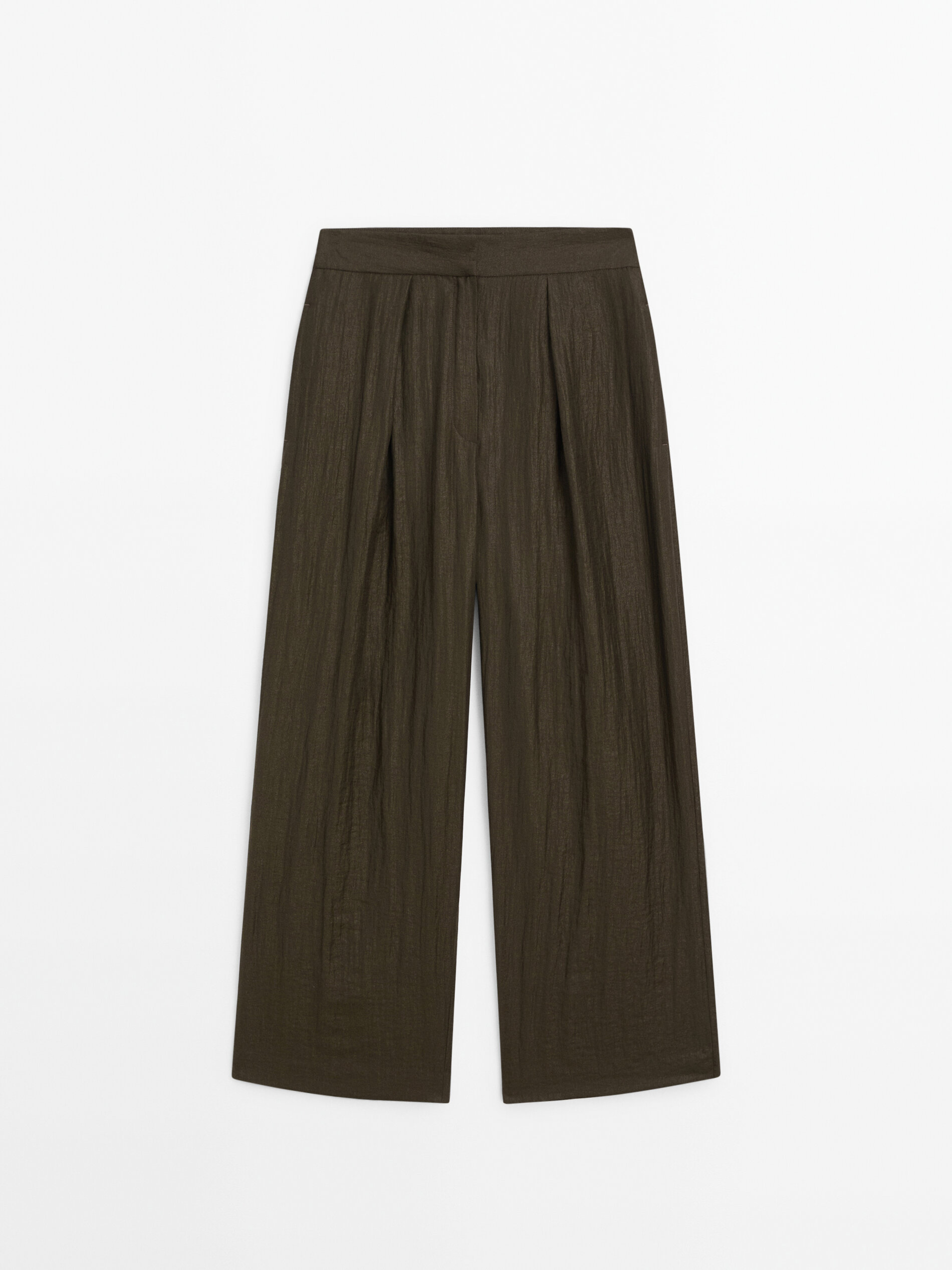 FLOWING CREASED-EFFECT TROUSERS 