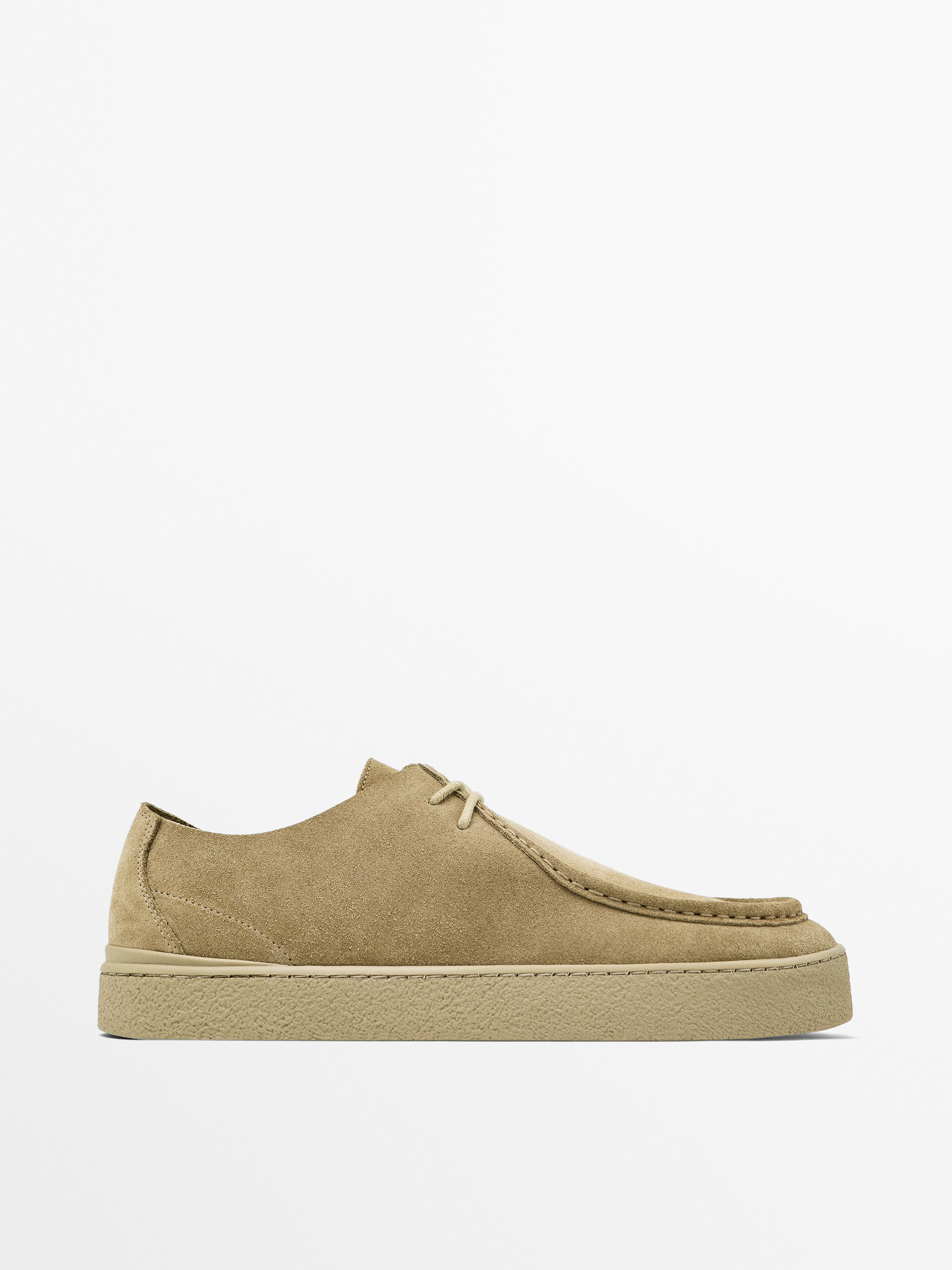 MOC TOE SPLIT SUEDE SHOES