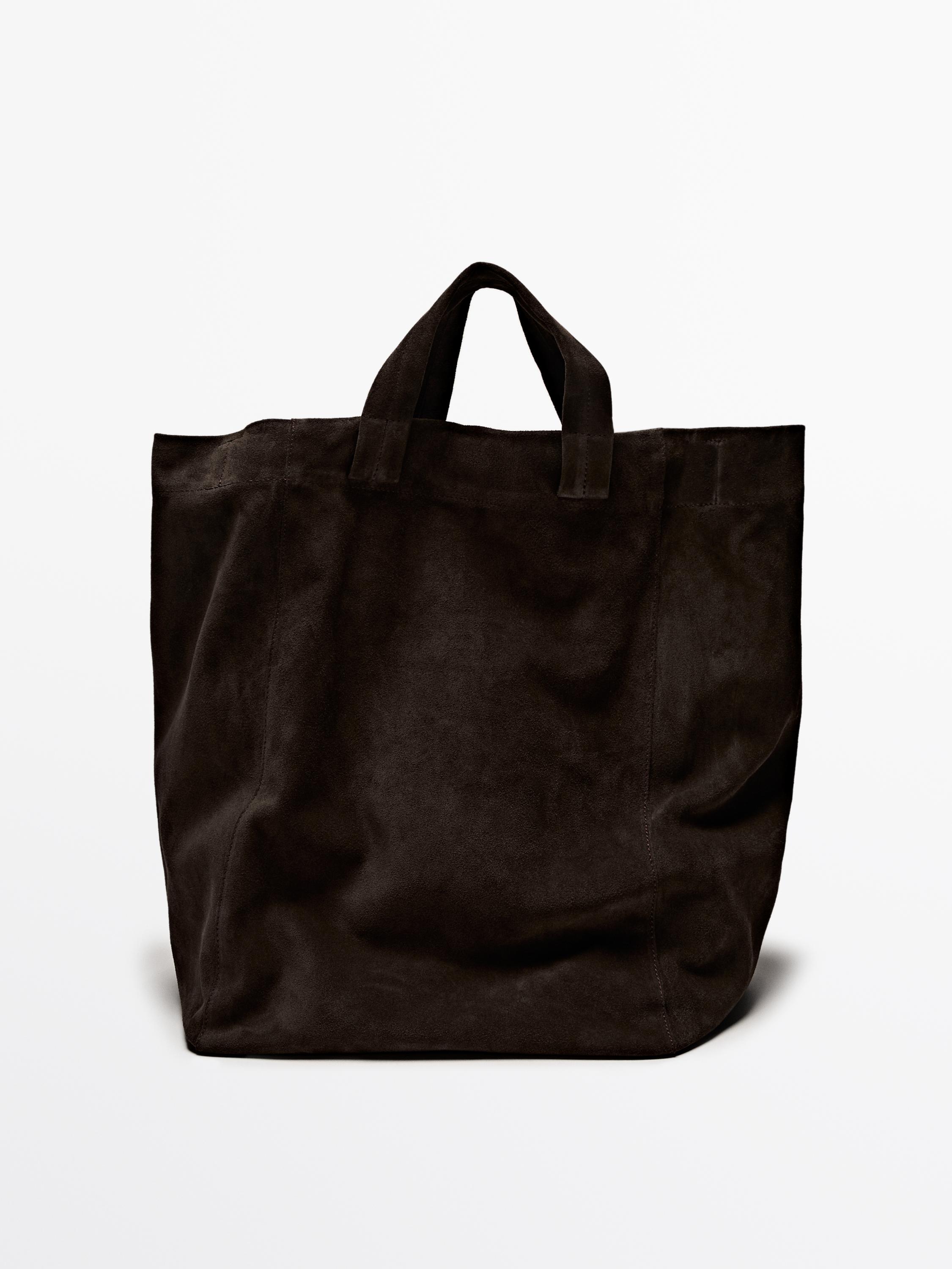 SUEDE LEATHER SATCHER BAG