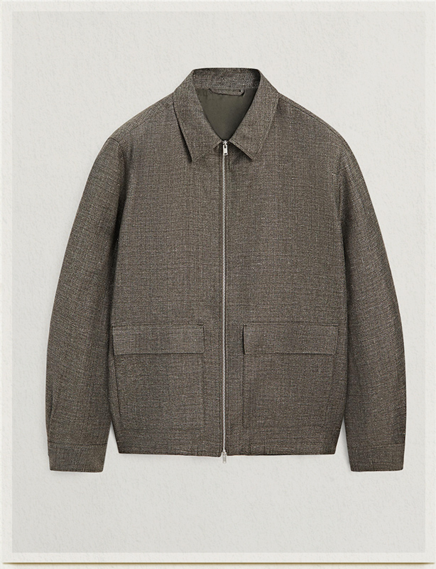 short jacket with pocket detail