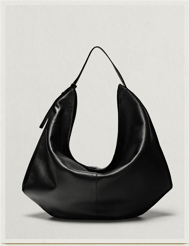 Black leather bag