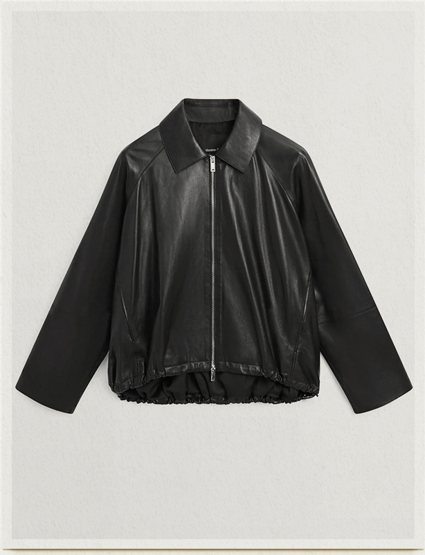 oversized leather jacket