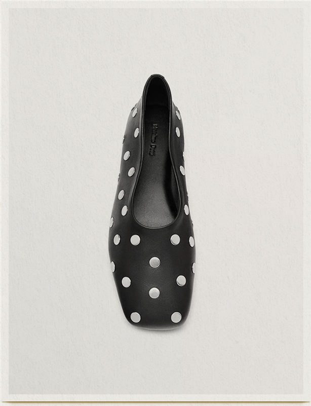 studded ballet flats