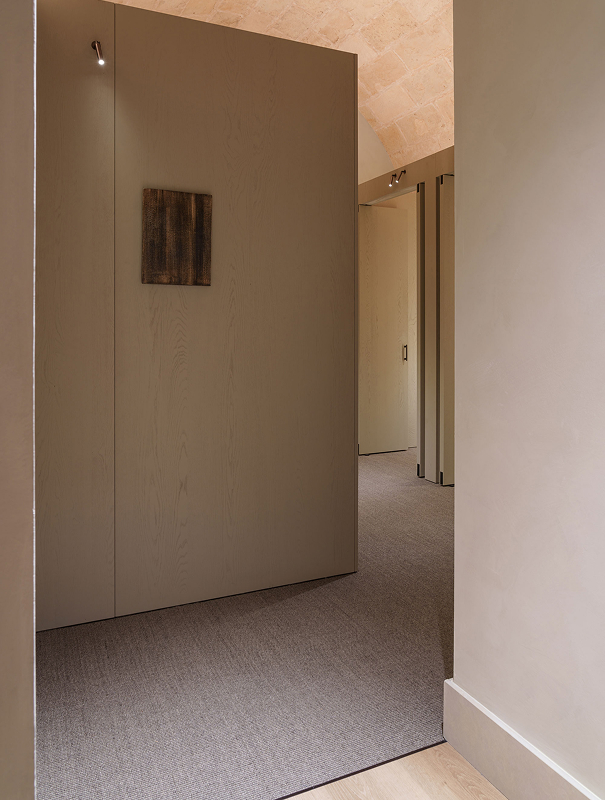 Interior detail, Massimo Dutti Mallorca, with entrance and display wall
