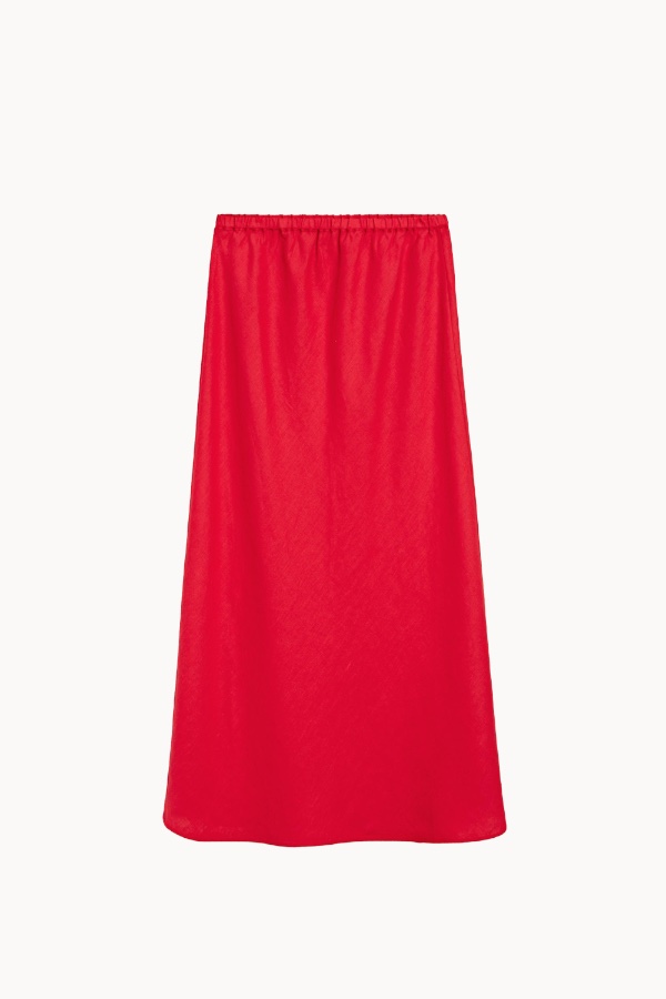 Falda midi 100% lino