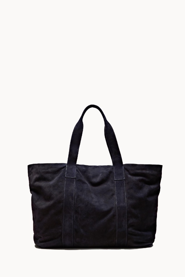 Split suede tote bag