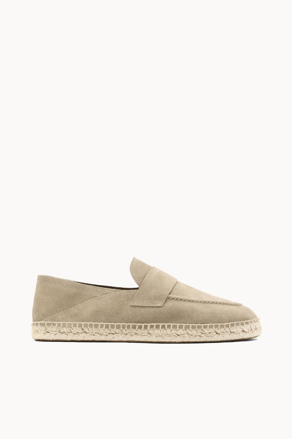 Espadrilles with suede piece