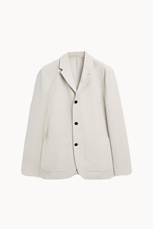 100% linen suit blazer with pocket detail