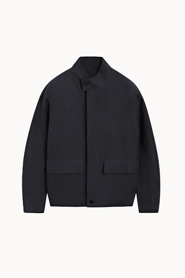 Linen total-look overshirt