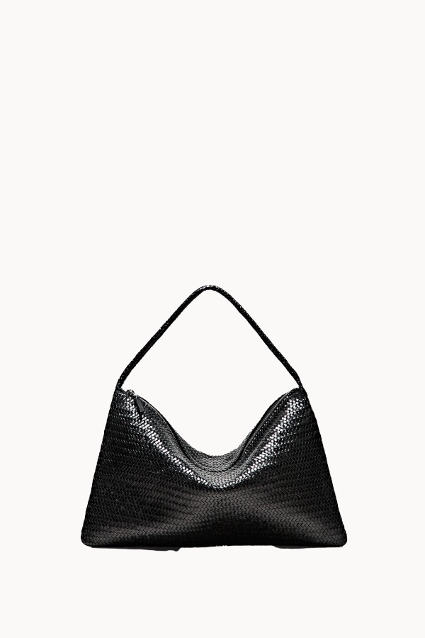Bolso satchel grande trenzado de piel napa