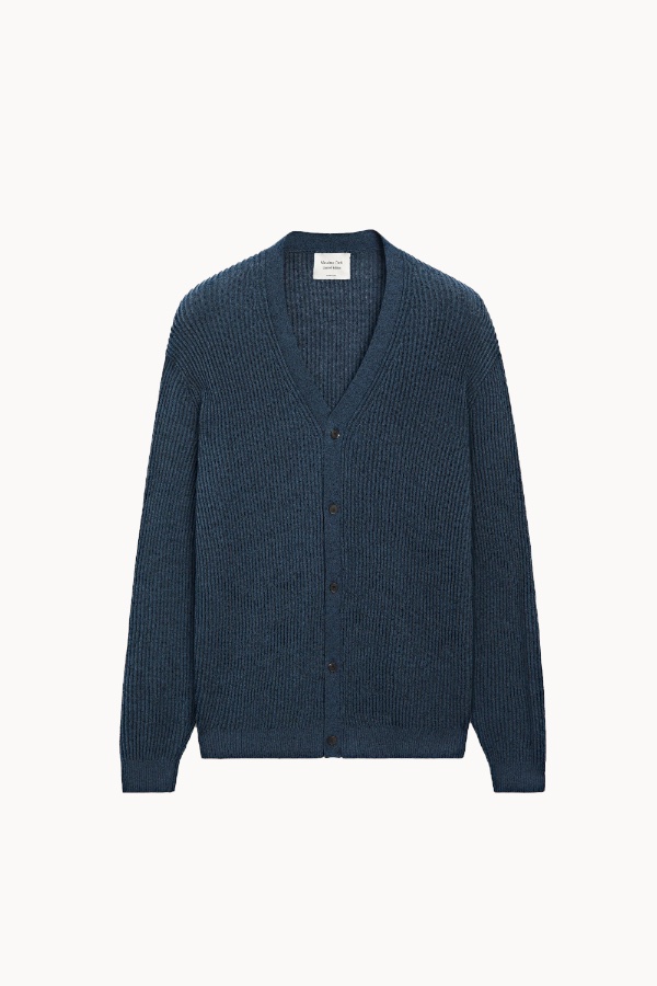 V-neck knit cardigan