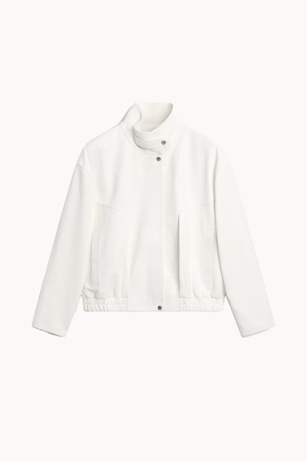 Chaqueta bomber de piel napa