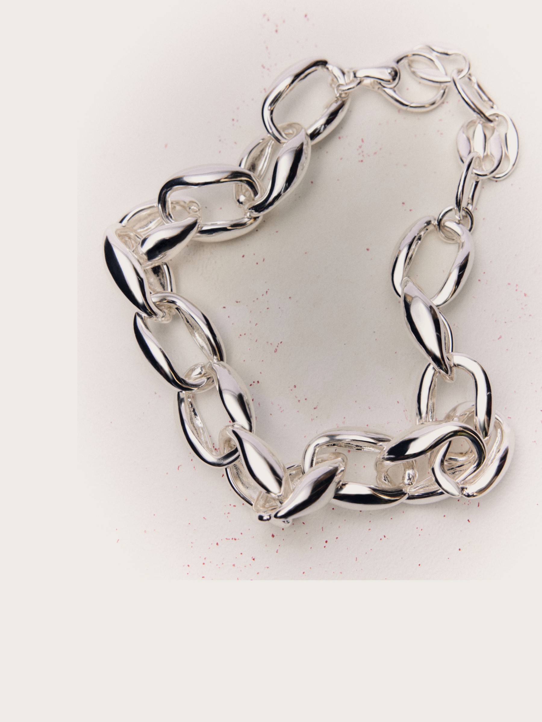 Silver link chain necklace — Massimo Dutti