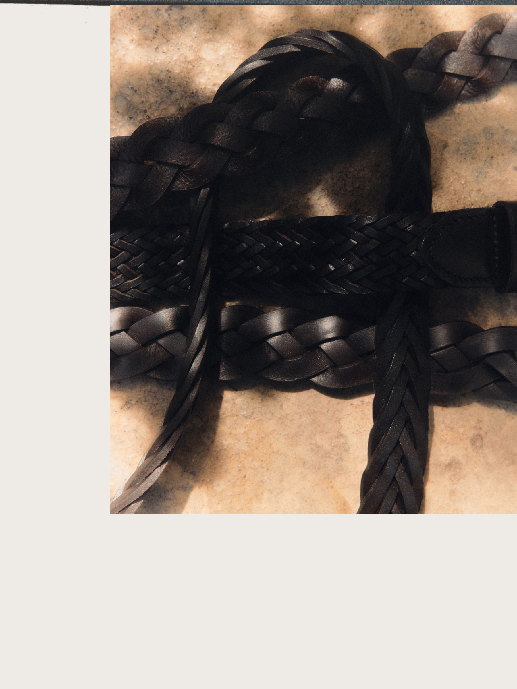 Cinturones trenzados de piel — Massimo Dutti