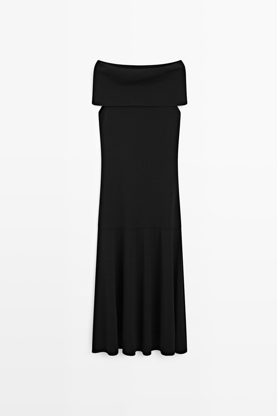 Knit midi dress with exposed shoulders — Massimo Dutti Summer Nights
