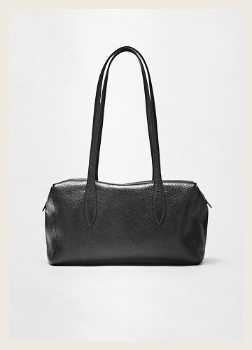West Satchel bag in black, product view — Massimo Dutti