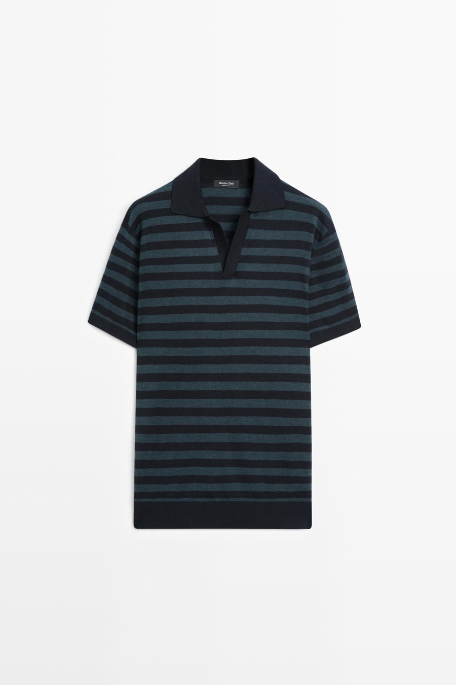 Striped knit polo sweater — Massimo Dutti Summer Days