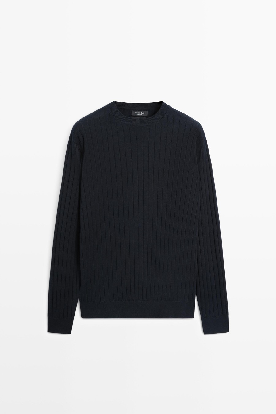 100% cotton ribbed knit sweater — Massimo Dutti Summer Days