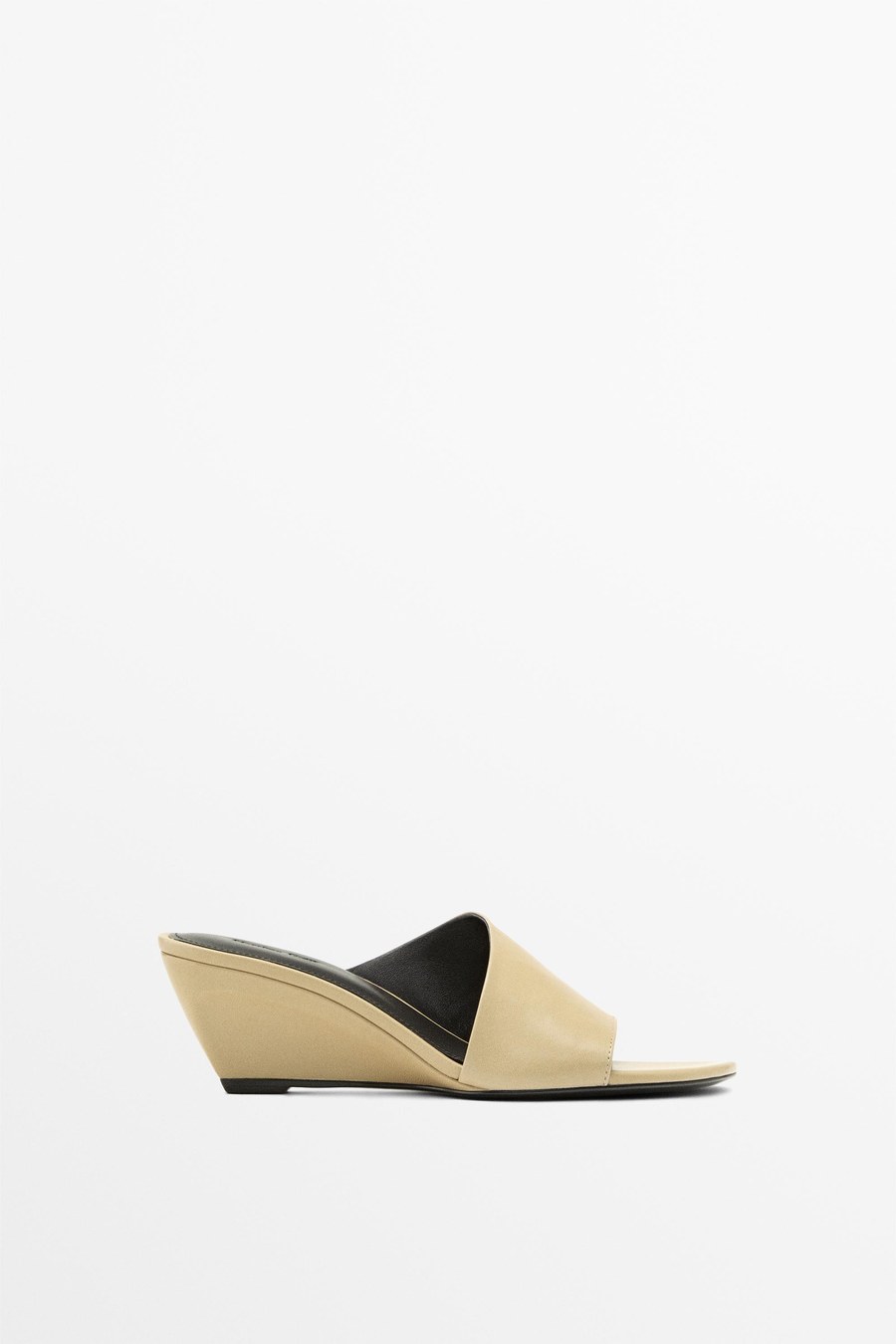 Soft leather wedge heel sandals — Massimo Dutti Summer Nights
