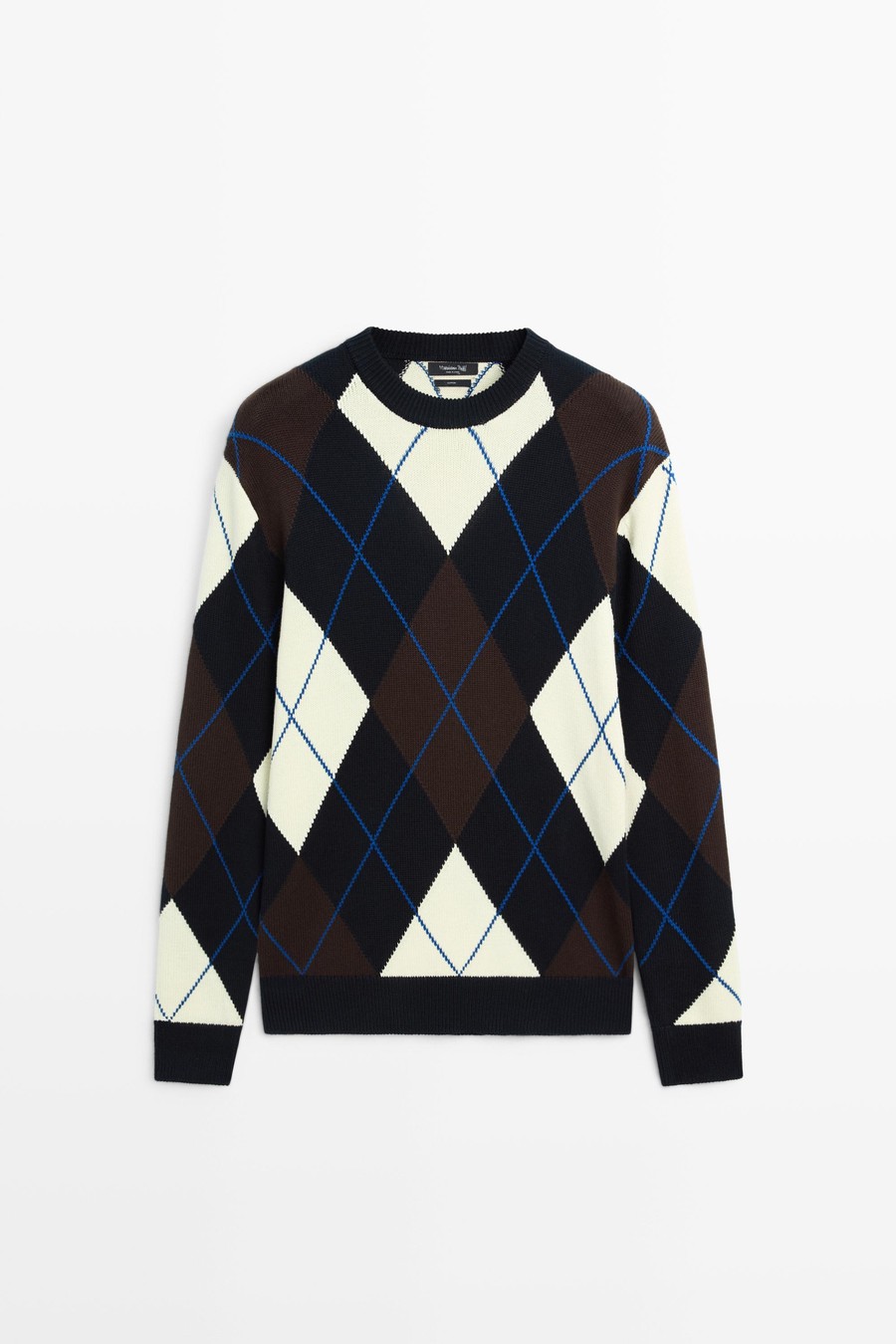 100% cotton diamond knit sweater — Massimo Dutti Summer Days
