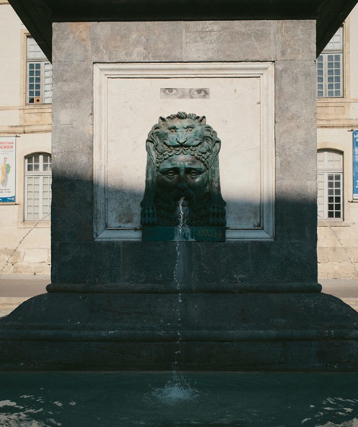 Fountain with a lion’s-head spout — Arles