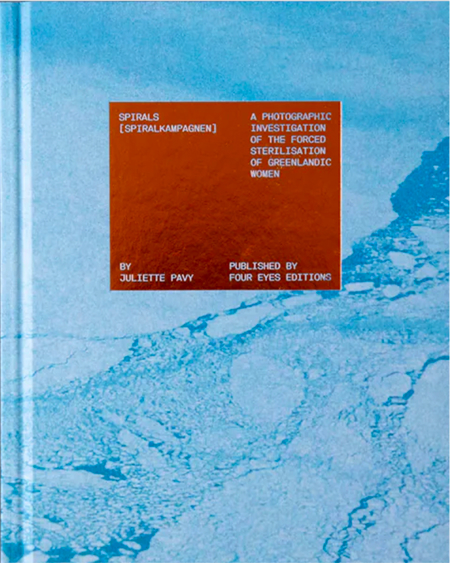 Spirals photobook by Juliette Pavy on a blue background — Massimo Dutti