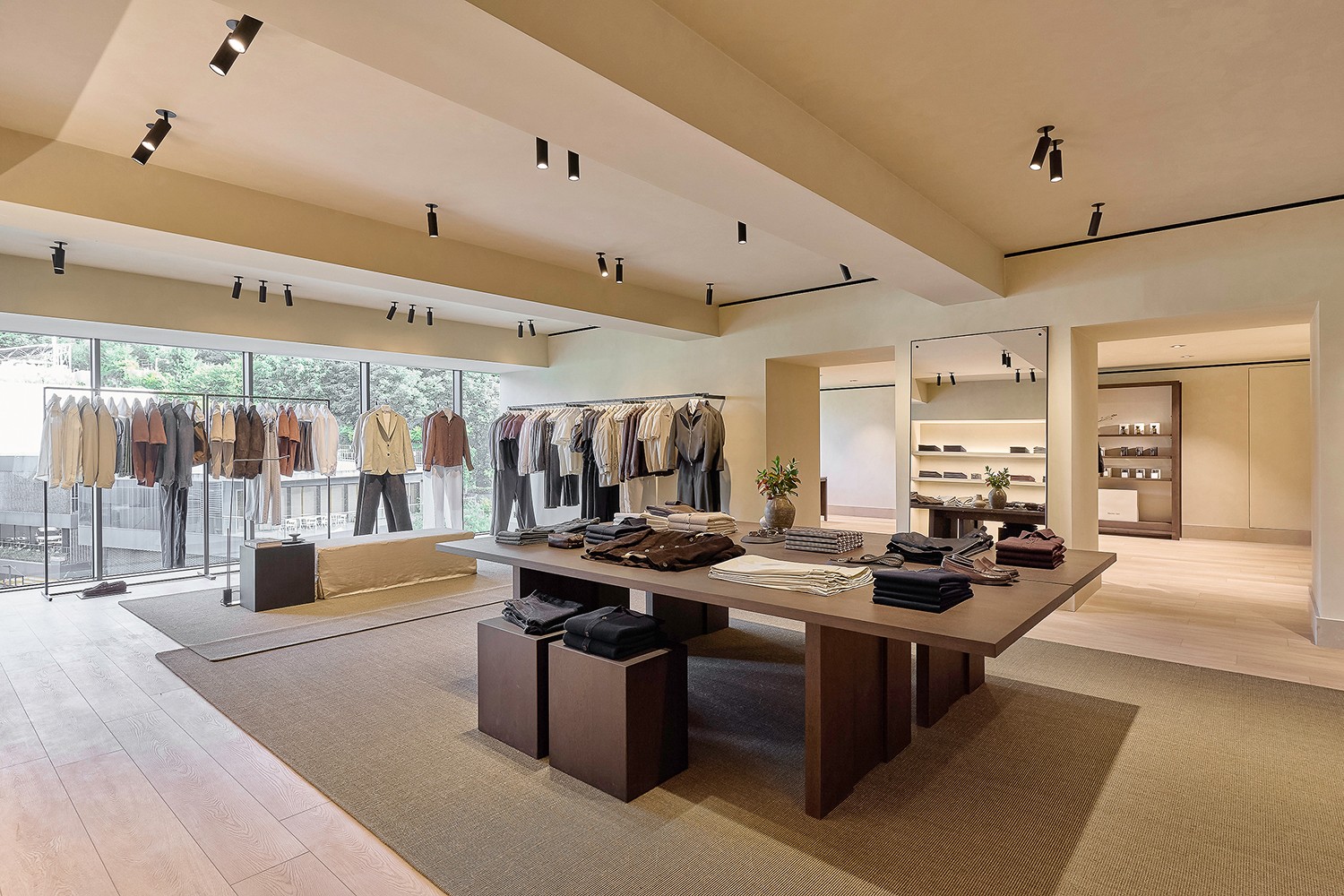 Interior of the Hannam store — Massimo Dutti Seoul