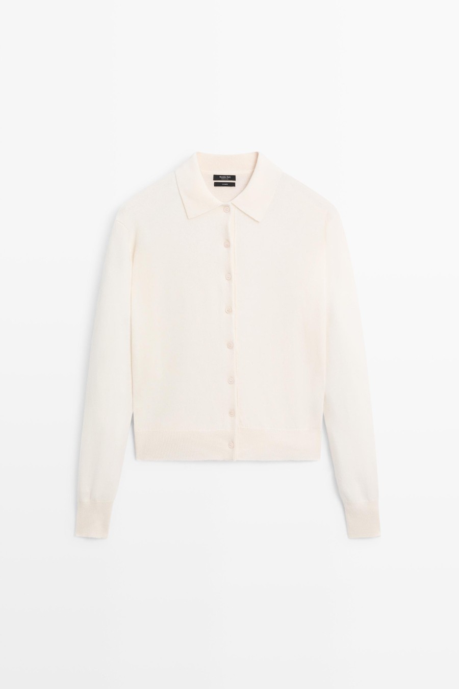 100% cashmere polo-neck knit cardigan — Massimo Dutti Fall Treasures