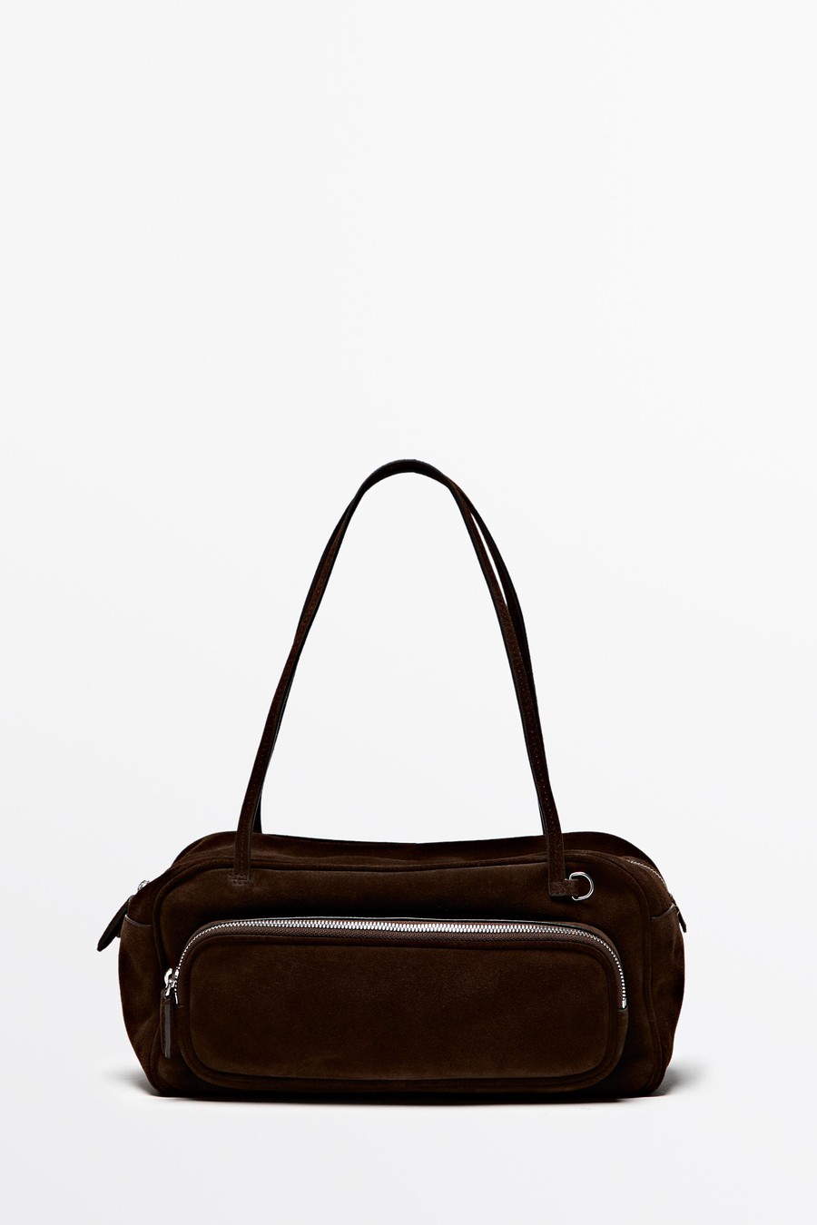 Medium suede bowling bag — Massimo Dutti Fall Treasures