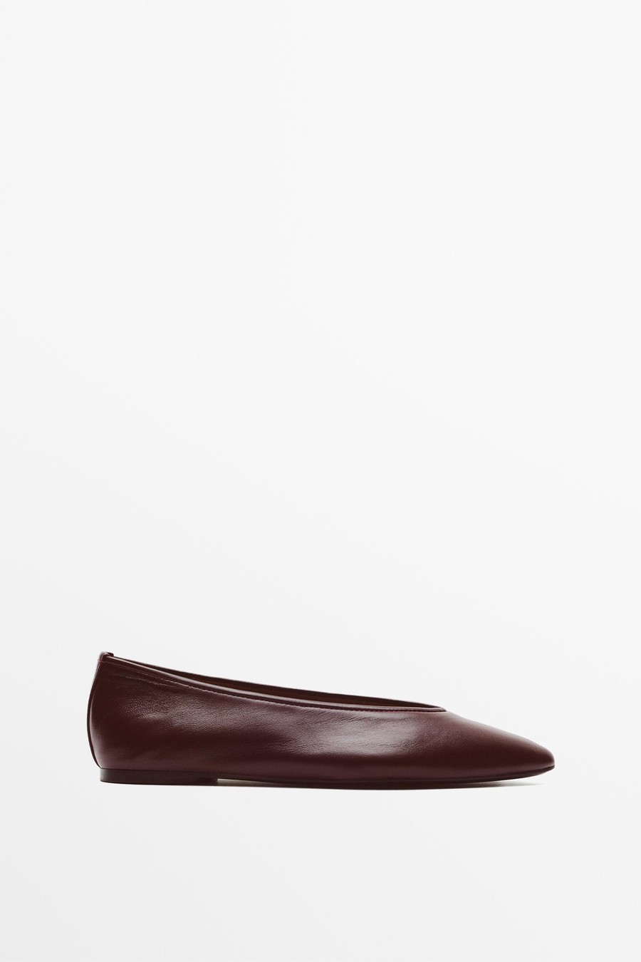 Soft leather pointed ballet flats — Massimo Dutti Fall Treasures