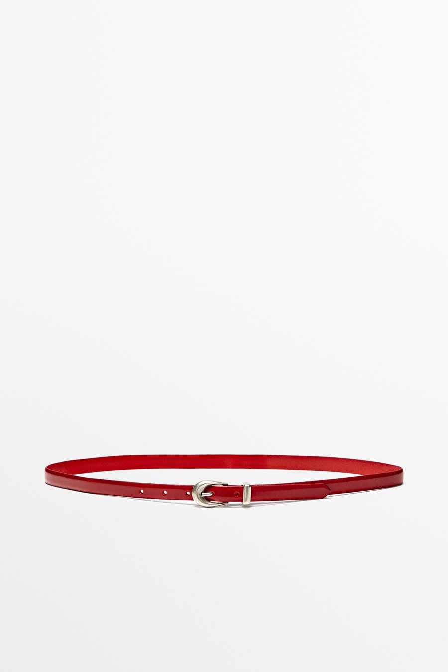 Nappa leather belt with keeper detail — Massimo Dutti Fall Treasures