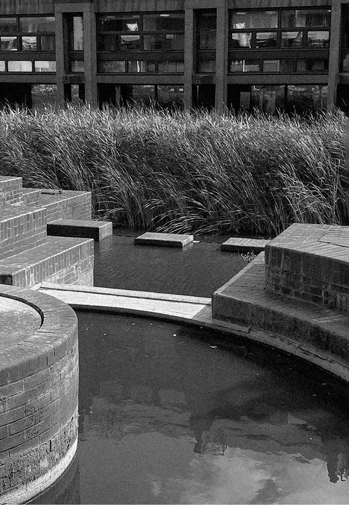 The lake and greenery of the Barbican Lakeside — Massimo Dutti London Fashion Week