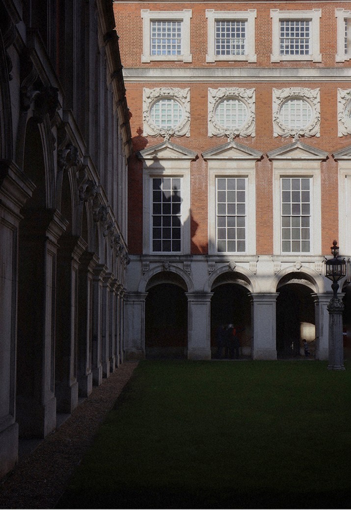 Arcaded courtyard and Georgian façades by Lincoln’s Inn Fields — Massimo Dutti London Fashion Week