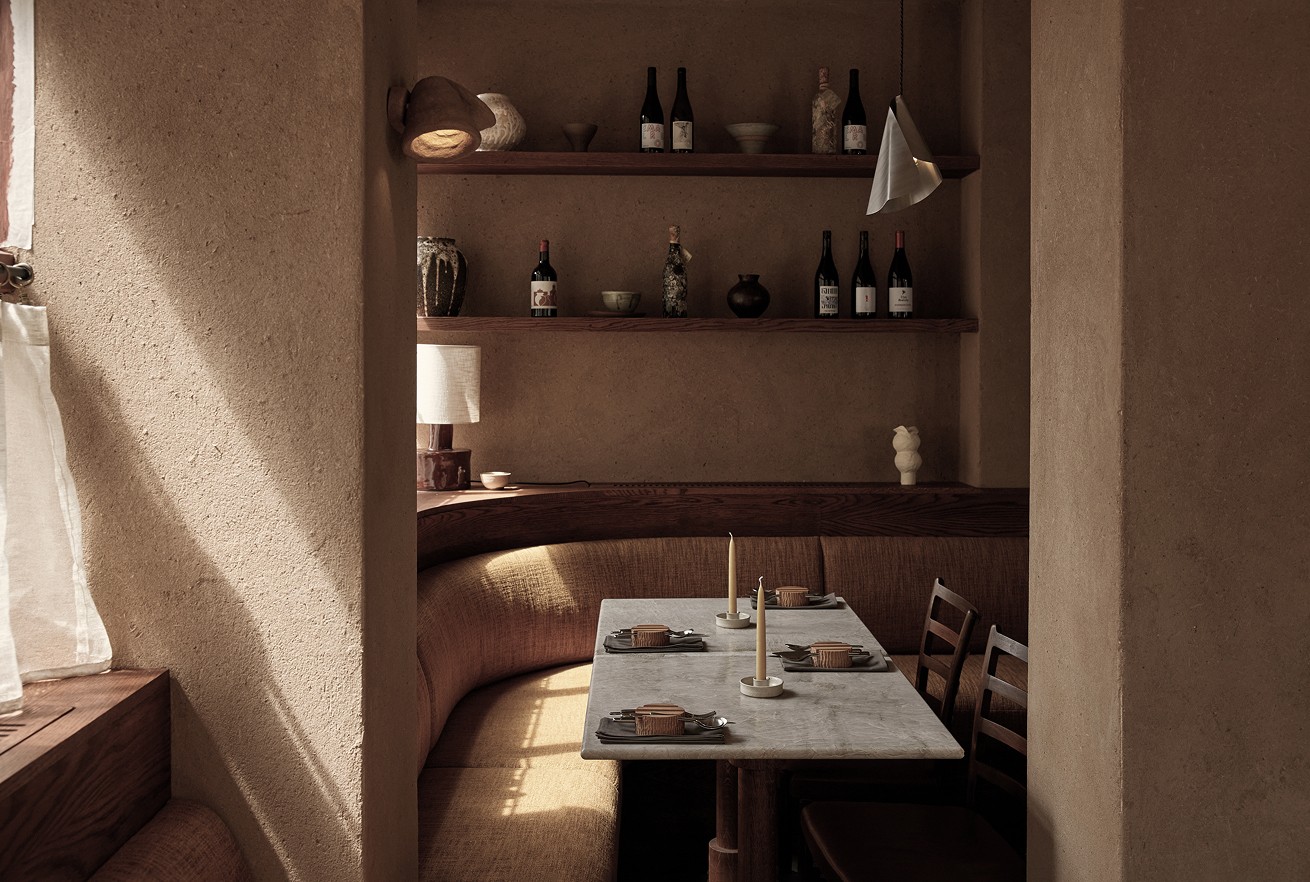 Dining room of Plates restaurant on Old Street — Massimo Dutti London Fashion Week