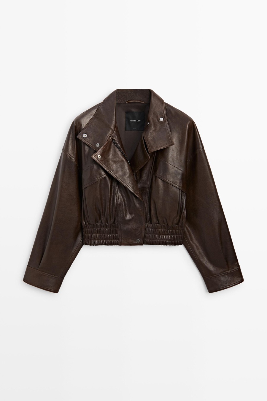 Short nappa leather bomber jacket — Massimo Dutti London Fashion Week
