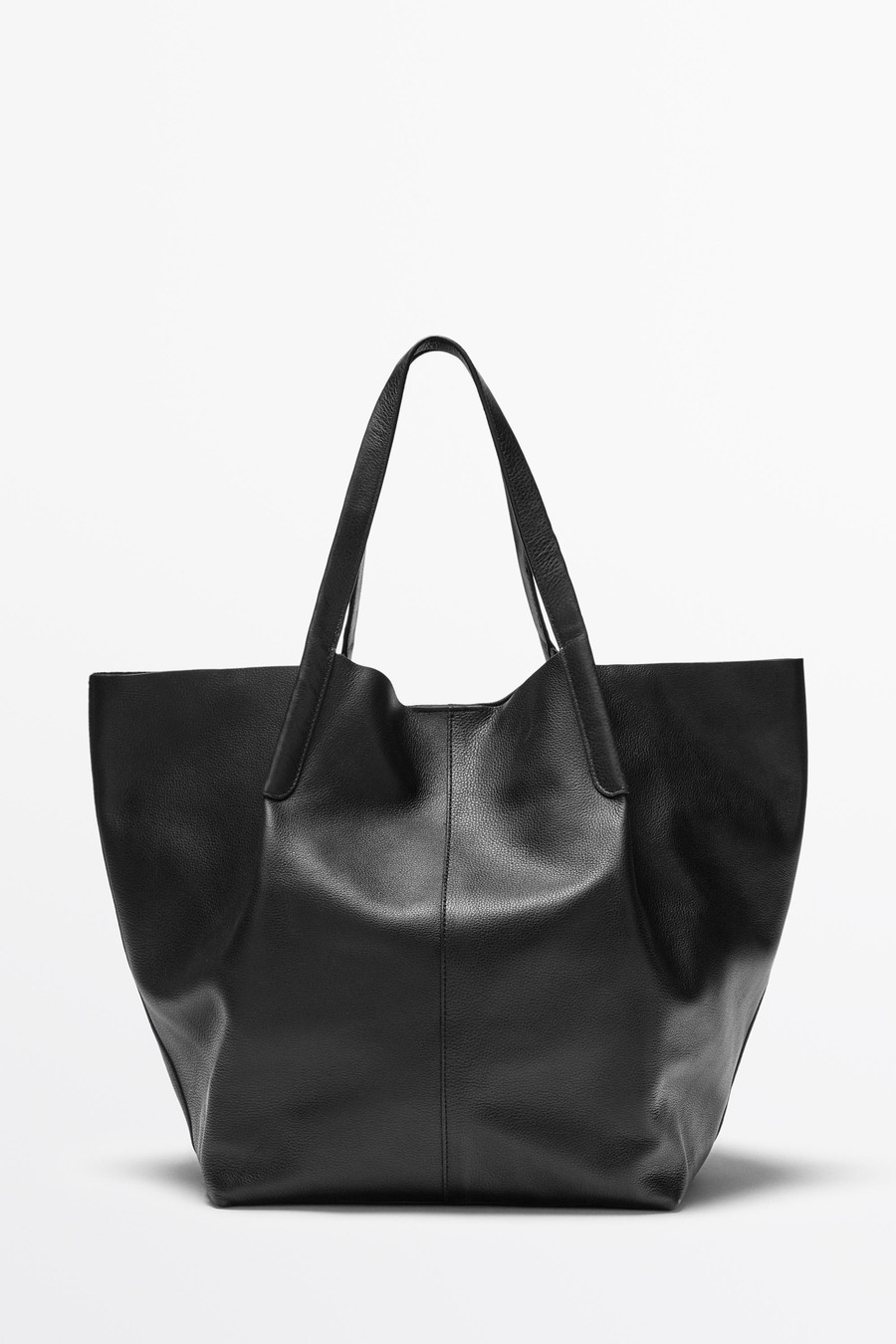 Nappa leather tote bag — Massimo Dutti London Fashion Week