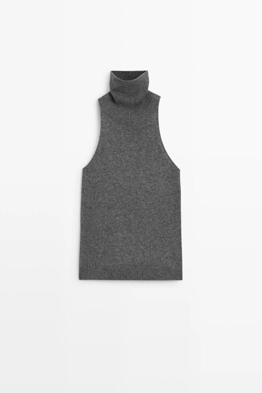 Halter-neck knit top — Massimo Dutti Milan Fashion Week