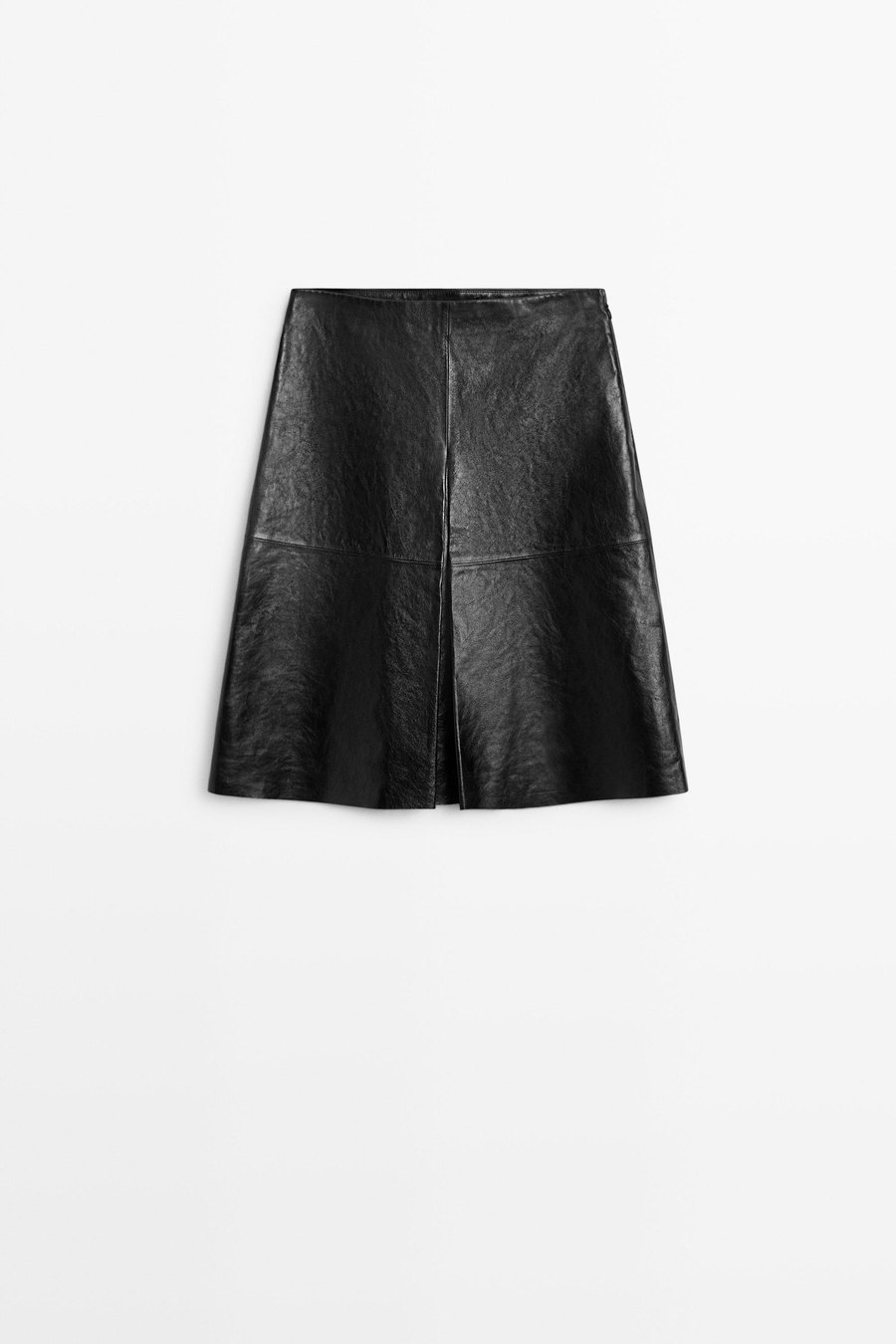 Short nappa leather skirt — Massimo Dutti Milan Fashion Week