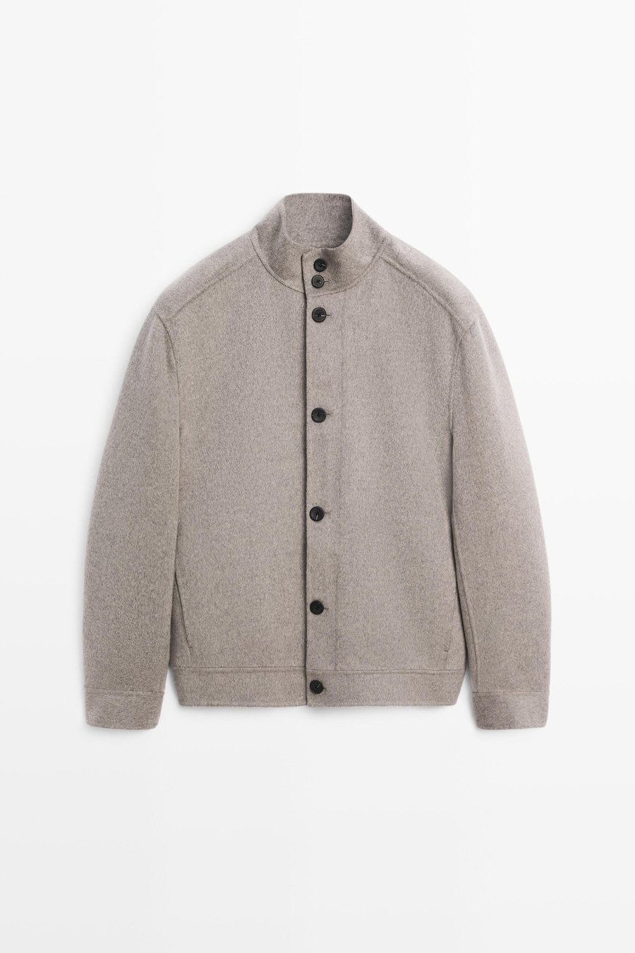 Double-faced wool-blend jacket — Massimo Dutti Milan Fashion Week